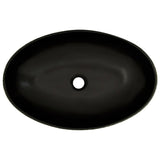 Lavabo da Appoggio Nero e Blu Ovale 56,5x36,5x13,5 cm Ceramica
