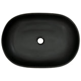 Lavabo da Appoggio Nero e Blu Ovale 59x40x14 cm Ceramica