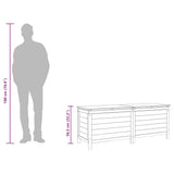 Contenitore da Giardino Antracite 150x50x56,5 cm Massello Abete