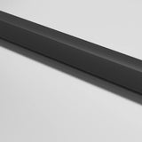 Porta Interni Sottile Nera 102,5x201,5Vetro Temperato Alluminio