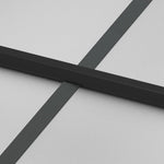 Porta Interni Sottile Nera 102,5x201,5Vetro Temperato Alluminio