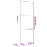 Porta Scorrevole Dorata 76x205 Vetro Trasparente ESG Alluminio