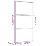 Porta Scorrevole Oro 102,5x205 Vetro Trasparente ESG Alluminio