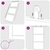Porta Scorrevole Oro 102,5x205 Vetro Smerigliato ESG Alluminio