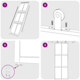 Porta Scorrevole Dorata 76x205 Vetro Trasparente ESG Alluminio