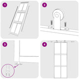 Porta Scorrevole Dorata 76x205 Vetro Smerigliato ESG Alluminio
