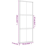 Porta Scorrevole Dorata 76x205 Vetro Smerigliato ESG Alluminio