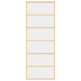 Porta Scorrevole Dorata 76x205 Vetro Trasparente ESG Alluminio