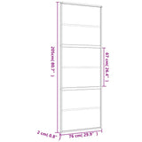 Porta Scorrevole Dorata 76x205 Vetro Trasparente ESG Alluminio