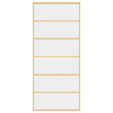 Porta Scorrevole Dorata 90x205 Vetro Trasparente ESG Alluminio