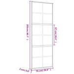 Porta Scorrevole Dorata 76x205 Vetro Trasparente ESG Alluminio