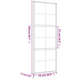 Porta Scorrevole Dorata 76x205 Vetro Trasparente ESG Alluminio