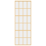Porta Scorrevole Dorata 76x205 Vetro Trasparente ESG Alluminio