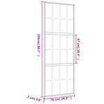 Porta Scorrevole Dorata 76x205 Vetro Trasparente ESG Alluminio