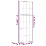 Porta Scorrevole Dorata 76x205 Vetro Trasparente ESG Alluminio