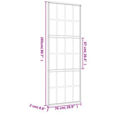 Porta Scorrevole Dorata 76x205 Vetro Trasparente ESG Alluminio
