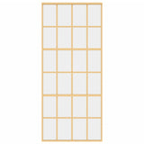 Porta Scorrevole Dorata 90x205 Vetro Trasparente ESG Alluminio