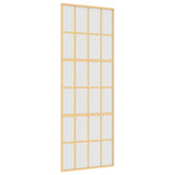 Porta Scorrevole Dorata 76x205 Vetro Smerigliato ESG Alluminio