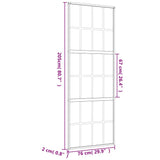 Porta Scorrevole Dorata 76x205 Vetro Smerigliato ESG Alluminio