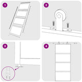 Porta Scorrevole Dorata 90x205 Vetro Smerigliato ESG Alluminio