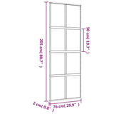 Porta Scorrevole Dorata 76x205 Vetro Trasparente ESG Alluminio