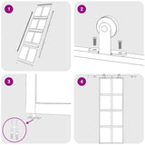 Porta Scorrevole Dorata 76x205 Vetro Smerigliato ESG Alluminio