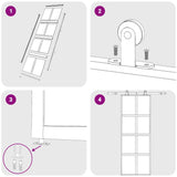Porta Scorrevole Dorata 76x205 Vetro Smerigliato ESG Alluminio