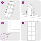 Porta Scorrevole Dorata 90x205 Vetro Smerigliato ESG Alluminio