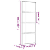 Porta Scorrevole Dorata 76x205 Vetro Smerigliato ESG Alluminio