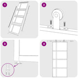 Porta Scorrevole Dorata 90x205 Vetro Smerigliato ESG Alluminio