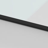 Porta Scorrevole Nera 90x205 cm in Vetro Temperato e Alluminio
