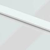 Porta Scorrevole Bianca 102,5x205cm Vetro Temperato e Alluminio