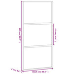 Porta Scorrevole Bianca 102,5x205cm Vetro Temperato e Alluminio