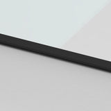 Porta Scorrevole Nera 90x205 cm in Vetro Temperato e Alluminio