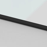Porta Scorrevole Nera 102,5x205 cm Vetro Temperato e Alluminio