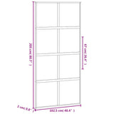 Porta Scorrevole Nera 102,5x205 cm Vetro Temperato e Alluminio