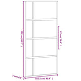 Porta Scorrevole Nera 102,5x205 cm Vetro Temperato e Alluminio