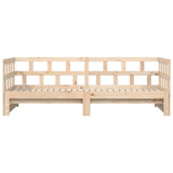 Divano Letto con Letto Estraibile 90x190 cm Legno Massello Pino