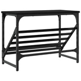 Scarpiera Nera 60x30x45 cm in Legno truciolato