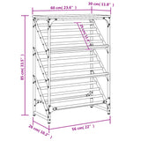 Scarpiera Grigio Sonoma 60x30x85 cm in Legno truciolato