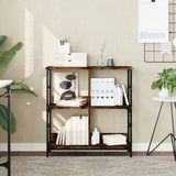 Libreria Rovere Fumo 78,5x33x82 cm in Legno truciolato
