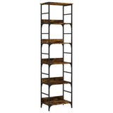 Libreria Rovere Fumo 50x33x188,5 cm in Legno truciolato