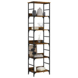 Libreria Rovere Fumo 50x33x188,5 cm in Legno truciolato