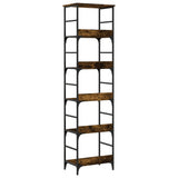 Libreria Rovere Fumo 50x33x188,5 cm in Legno truciolato
