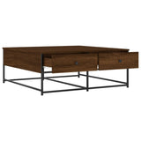 Tavolino Salotto Rovere Marrone 100x99x40 cm Legno truciolato