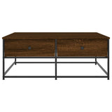 Tavolino Salotto Rovere Marrone 100x99x40 cm Legno truciolato