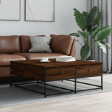 Tavolino Salotto Rovere Marrone 100x99x40 cm Legno truciolato
