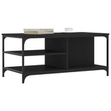 Tavolino da Salotto Nero 100x50x45 cm in Legno truciolato