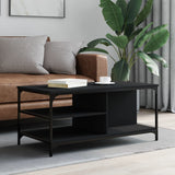 Tavolino da Salotto Nero 100x50x45 cm in Legno truciolato