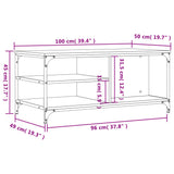 Tavolino da Salotto grigio sonoma 100x50x45cm Legno truciolato
